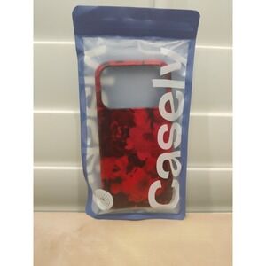 Casely iPhone 17 Pro Case Romance Novel Red Floral Roses Protective Cover NEW